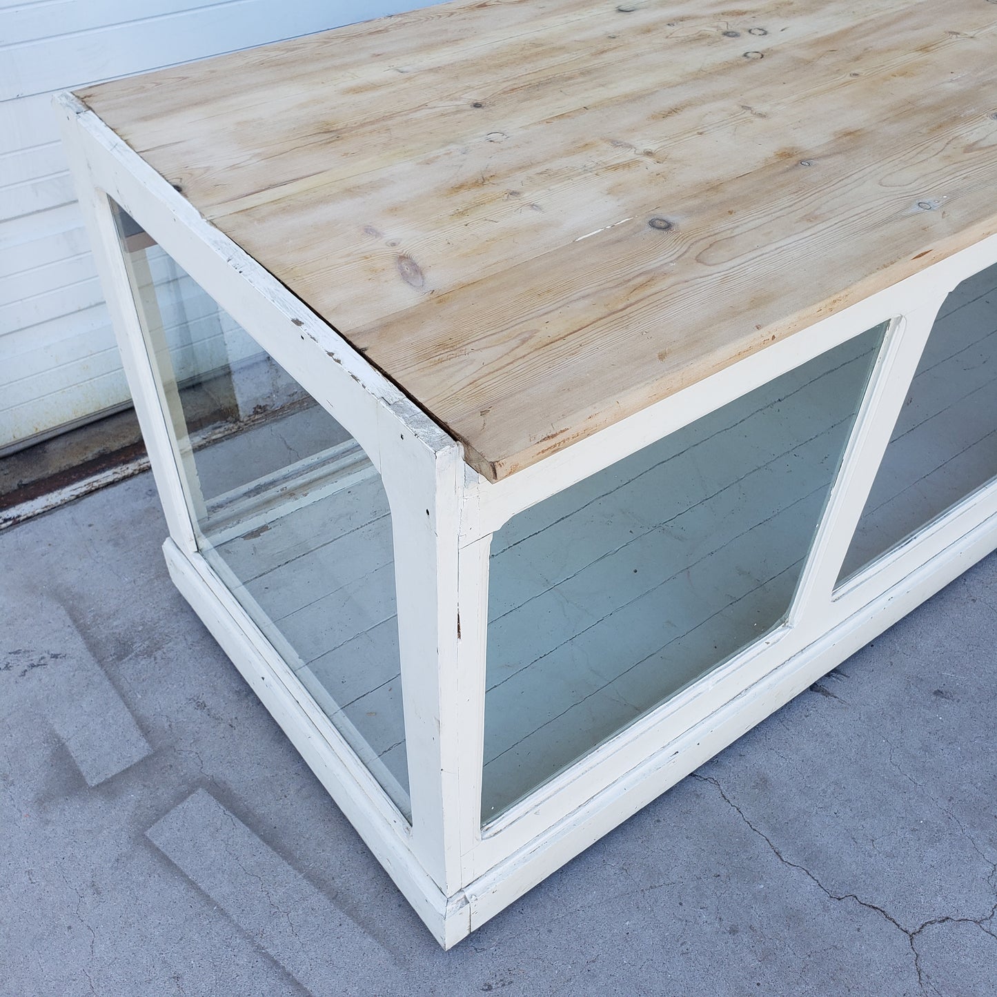 French Painted Antique Retail Display Case