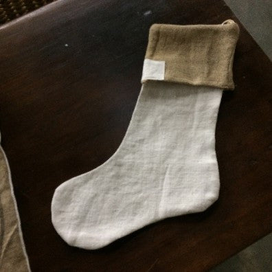 Grain Sack Christmas Stocking