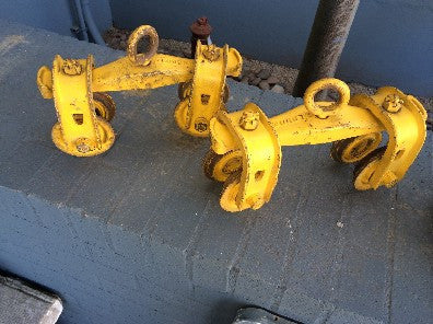Pulley, iron, yellow