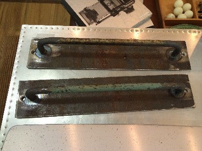 Handles with flat panel back (2) 14"x3"