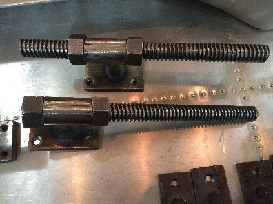 Handle (2) nut & threading 10" length