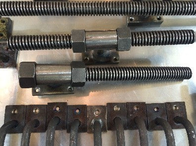 Handles (2) nut and threading 12" length