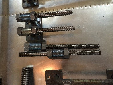 Handle (2) nut & threading 8" length