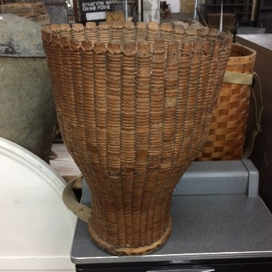 Wicker Gathering Basket with Straps
