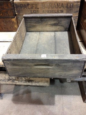 Crate/drawer with recessed handles , wood