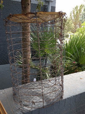 Basket, Wire, 4' tall x 3' diam approx