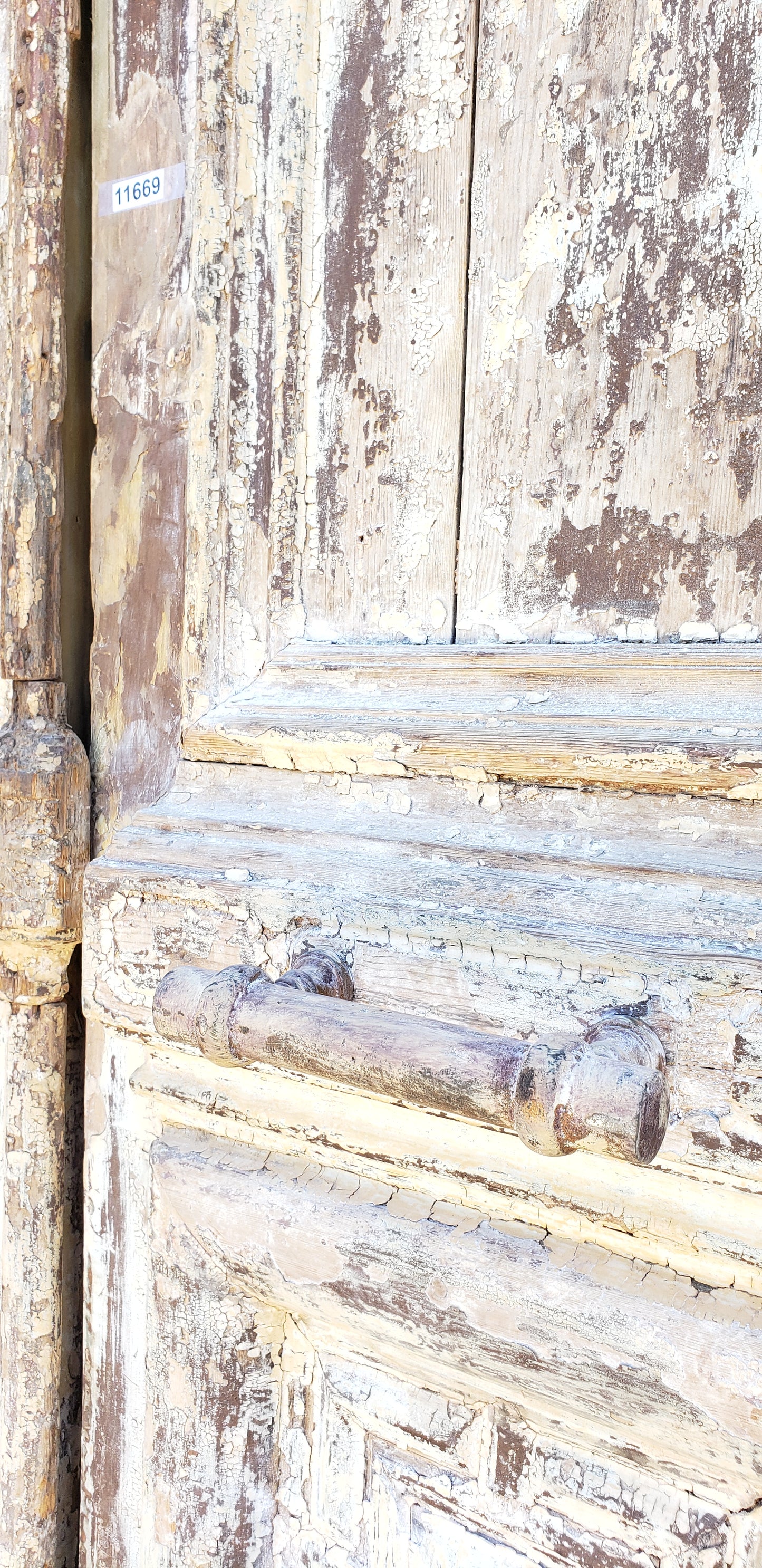 Pair of Distressed Wood Carved Antique Doors