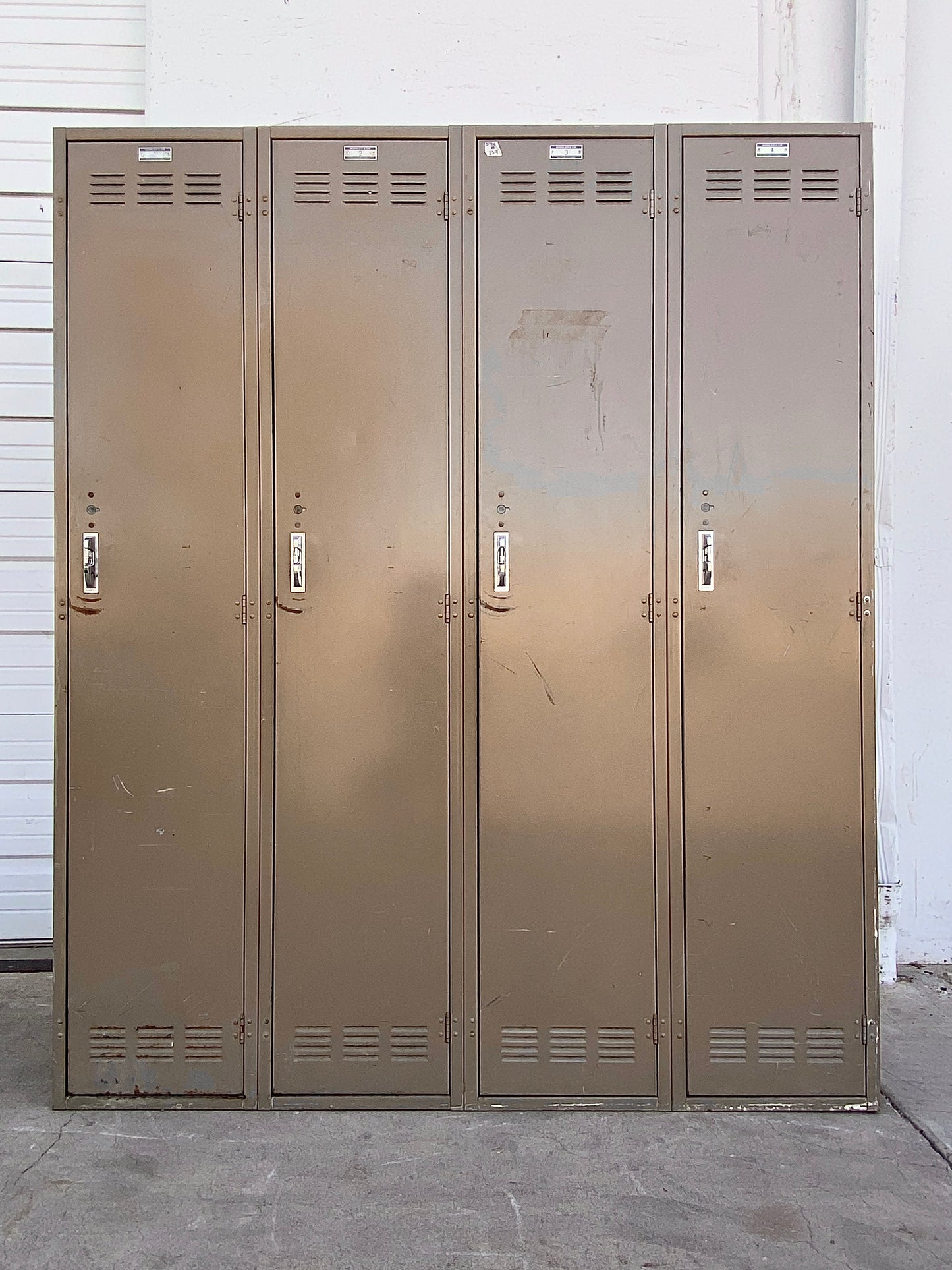 Set of 4 Brown Lockers