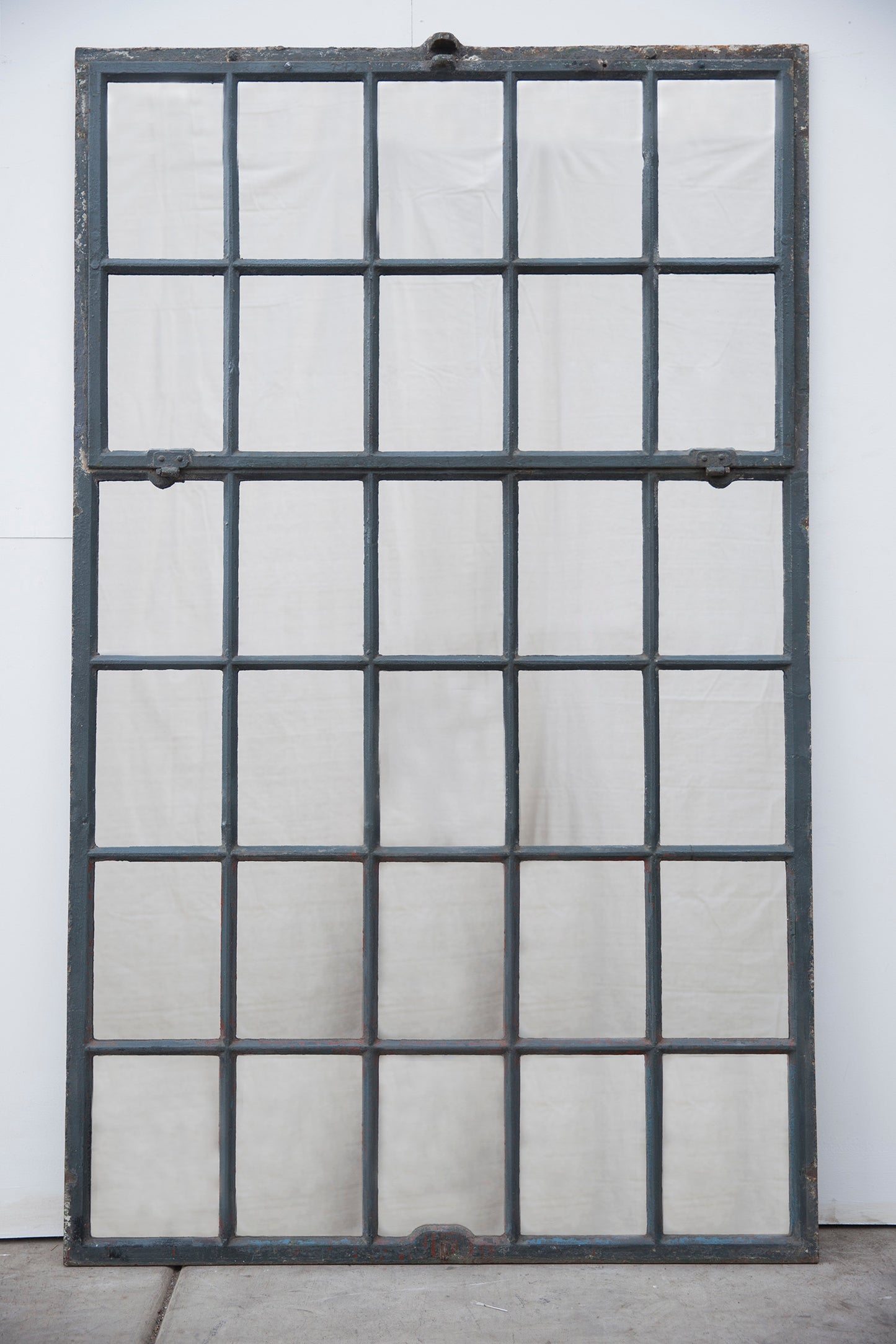 30 Pane Repurposed Rectangle Metal Mirror