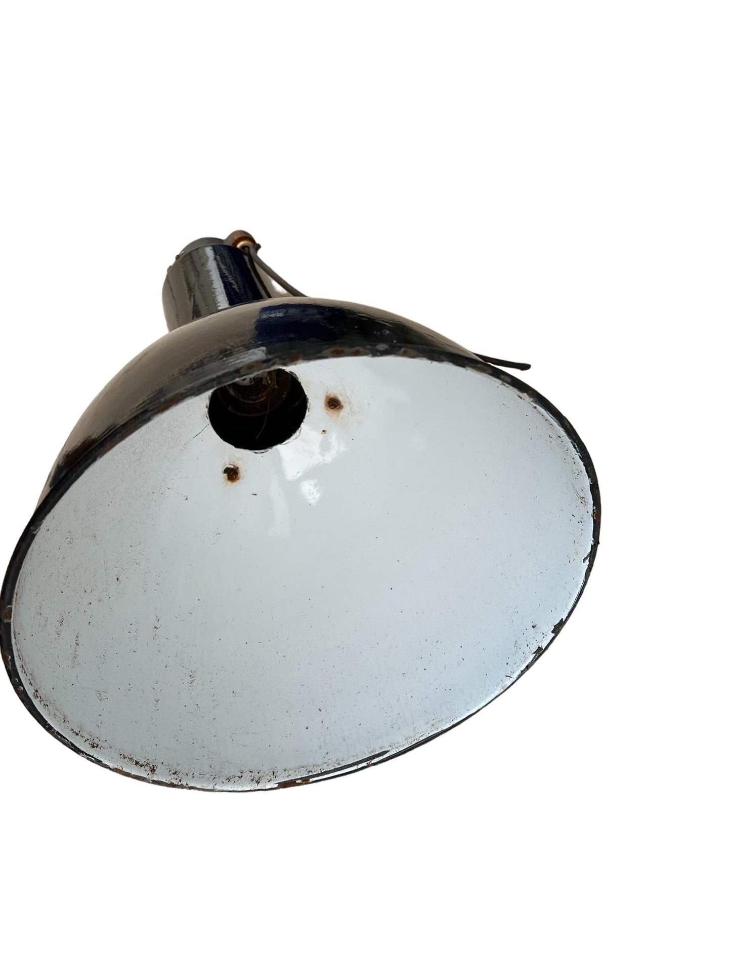 Black Porcelain Industrial Pendant Light