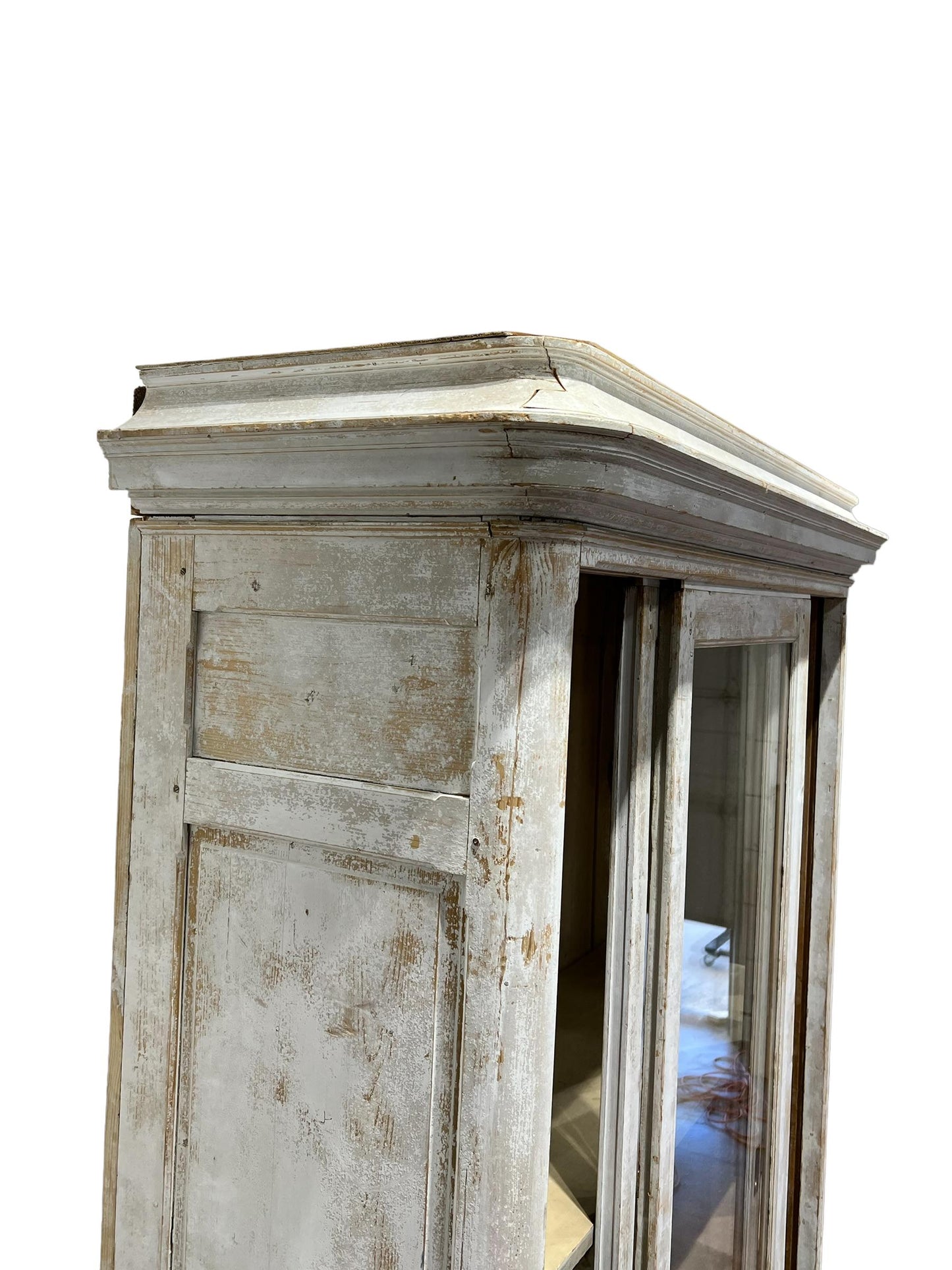 19th C. French Painted Store Display Cupboard