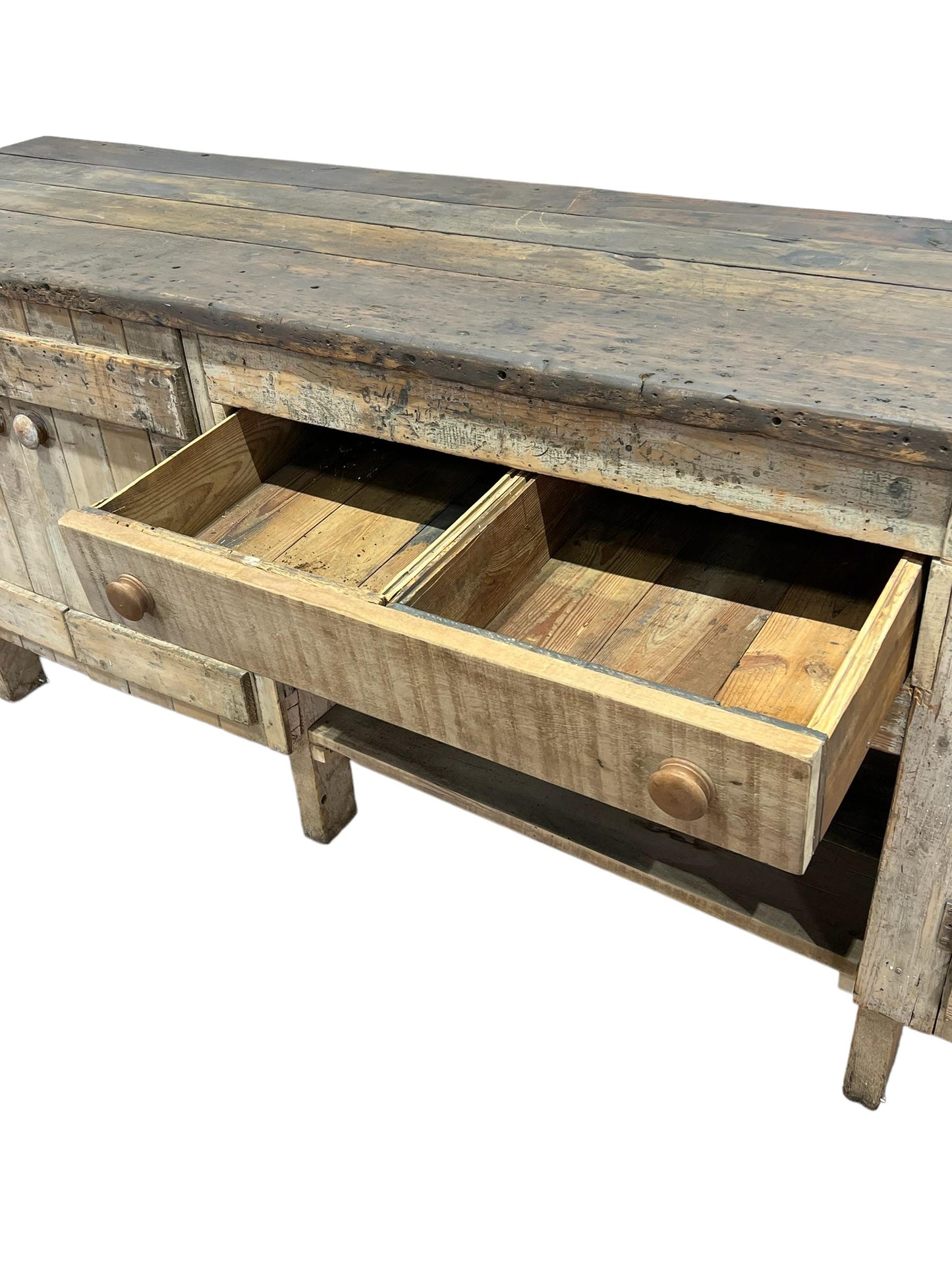 Industrial Wooden Antique Work Counter