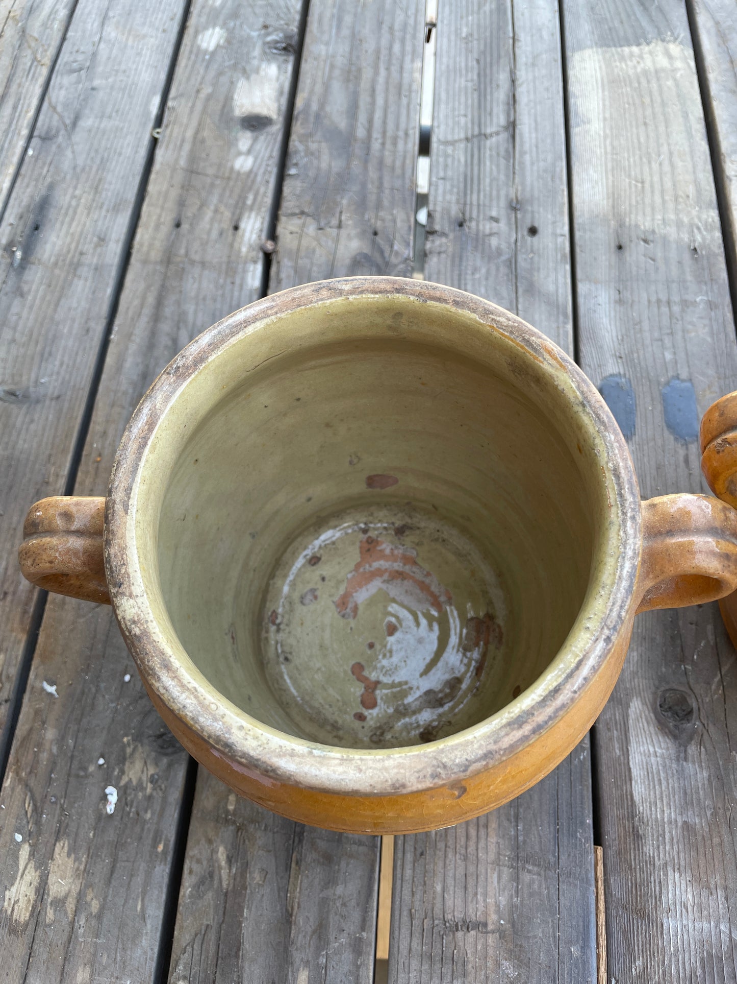 Small Brown French Pot with Lid