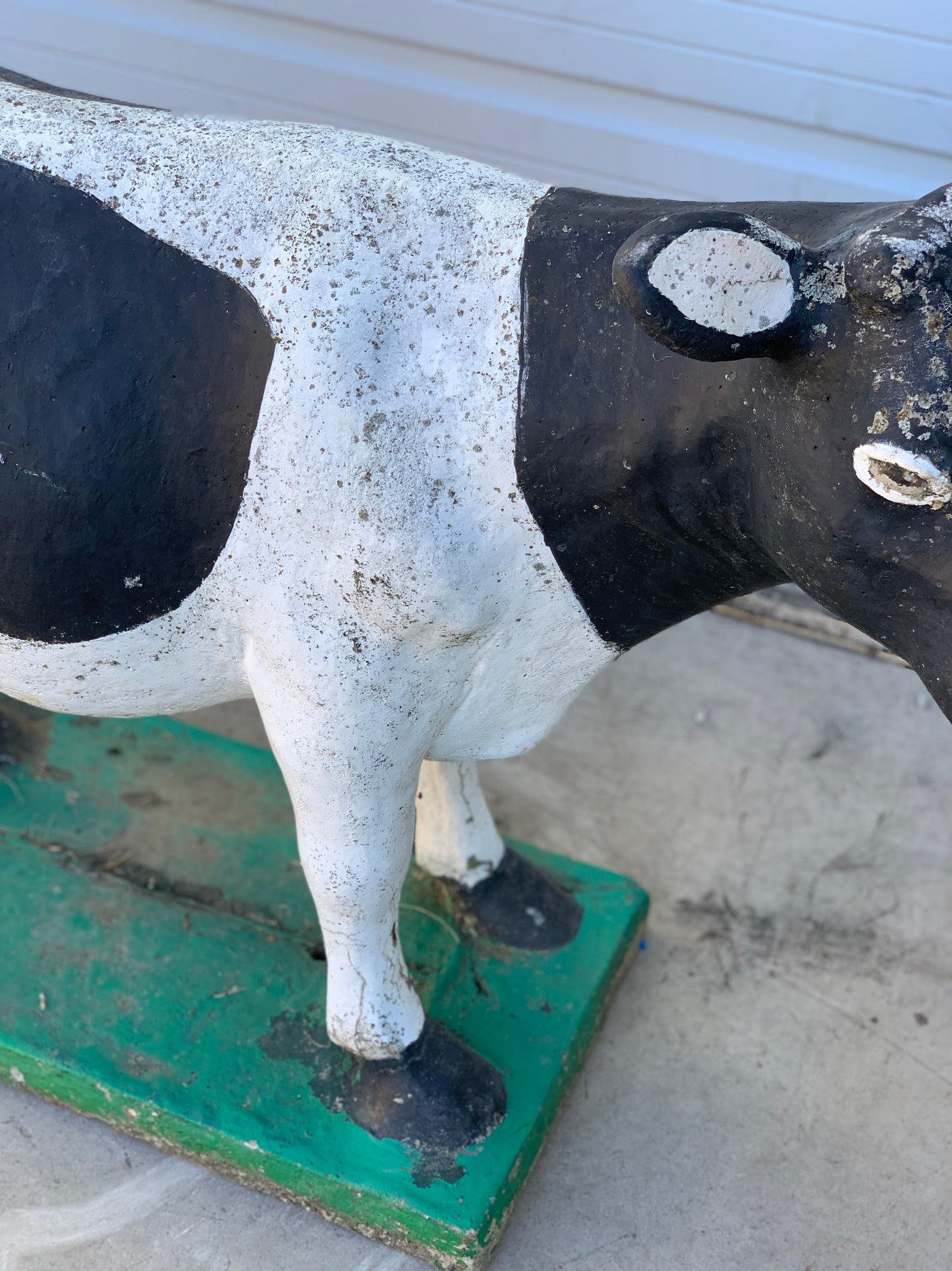 Antique Concrete Cow Statue