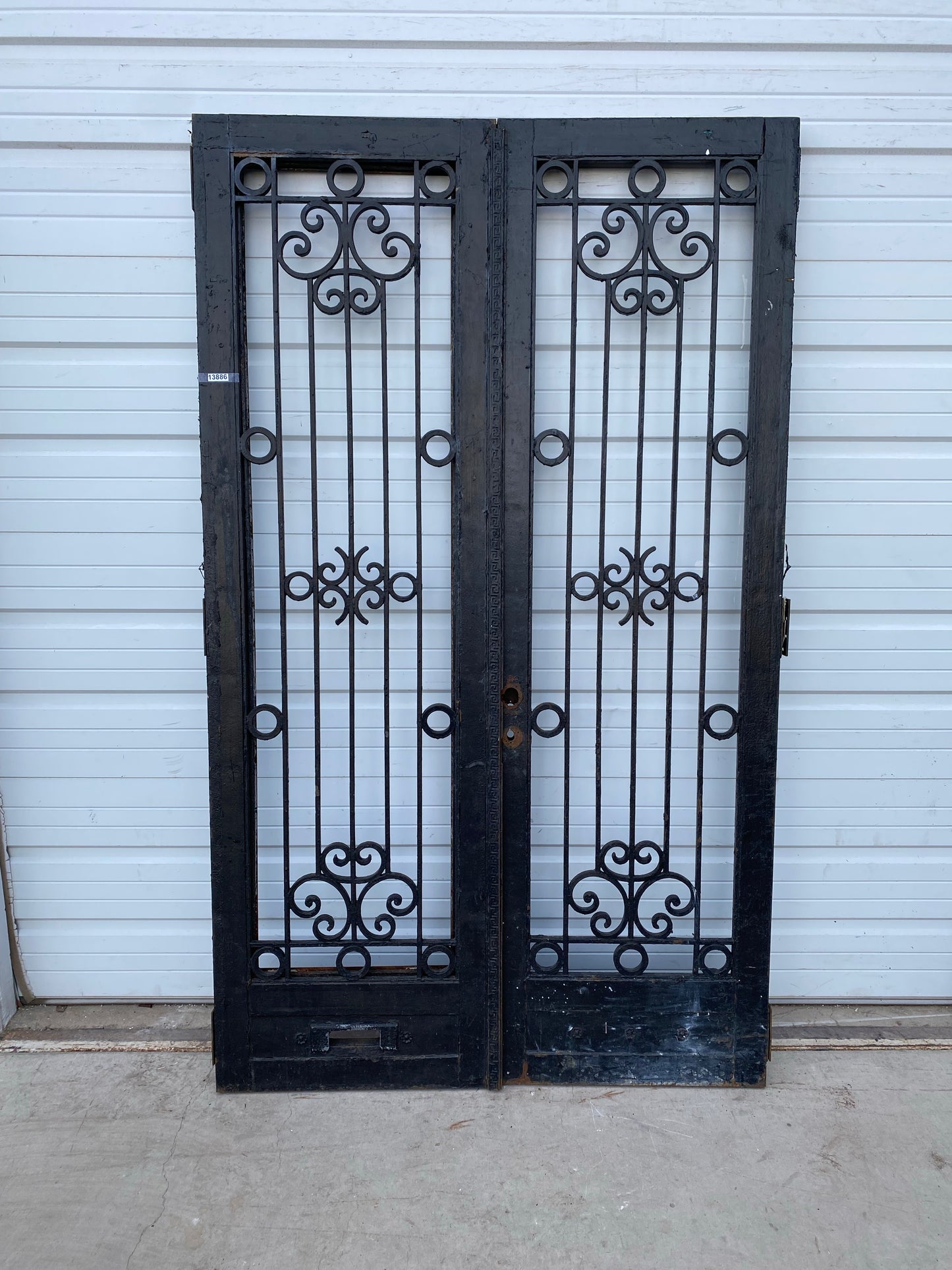 Pair of Antique Steel and Cast Iron Doors