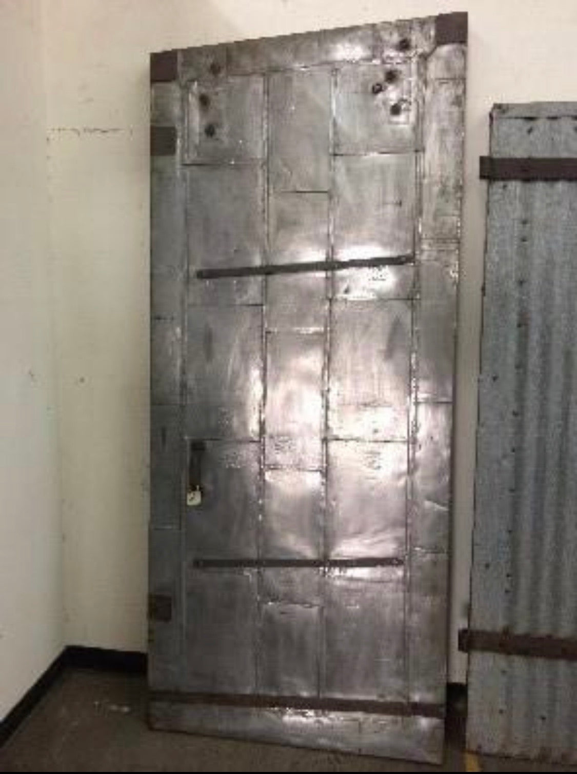 Industrial Metal Fire Single Door with Angled Top