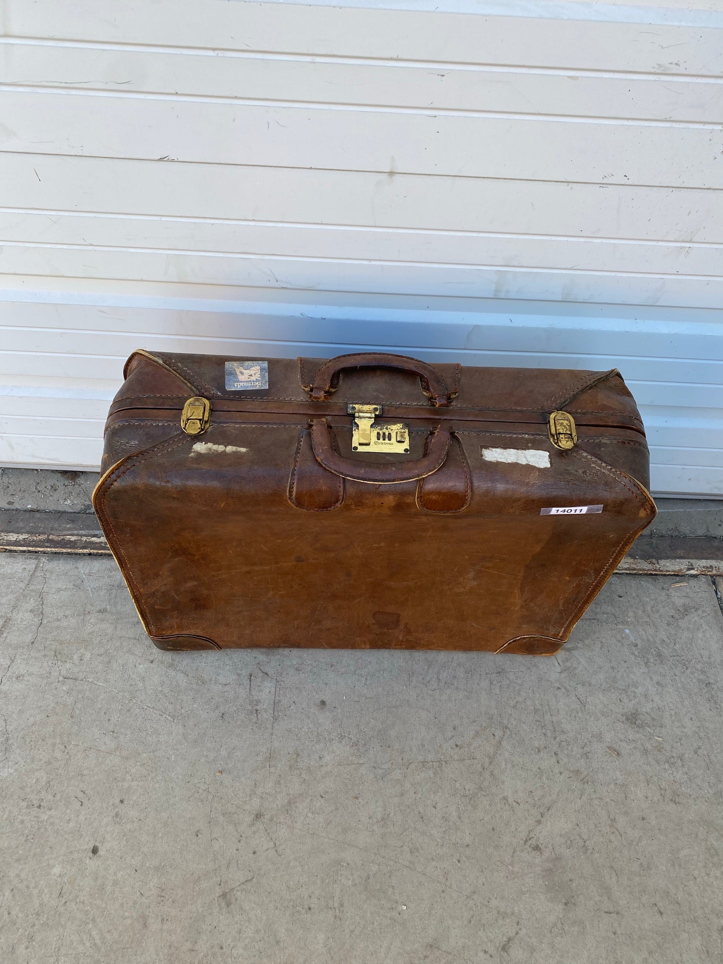 Vintage Leather Suitcase