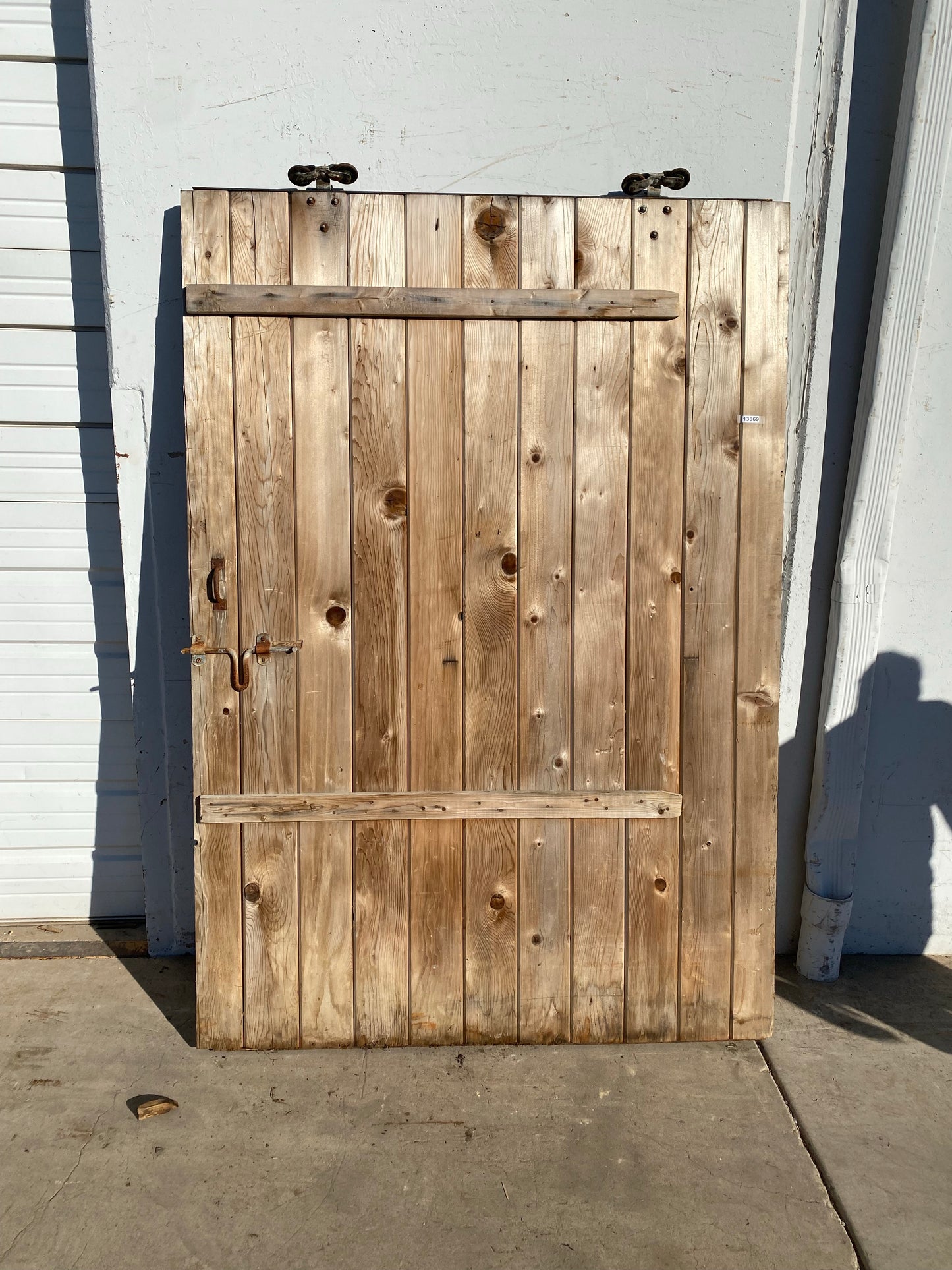 Single Bleached Antique Barn Stall Door