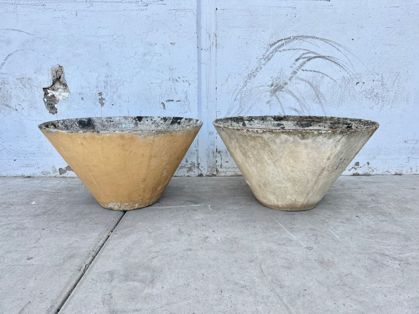 Pair of Medium Willy Guhl Cone Planters