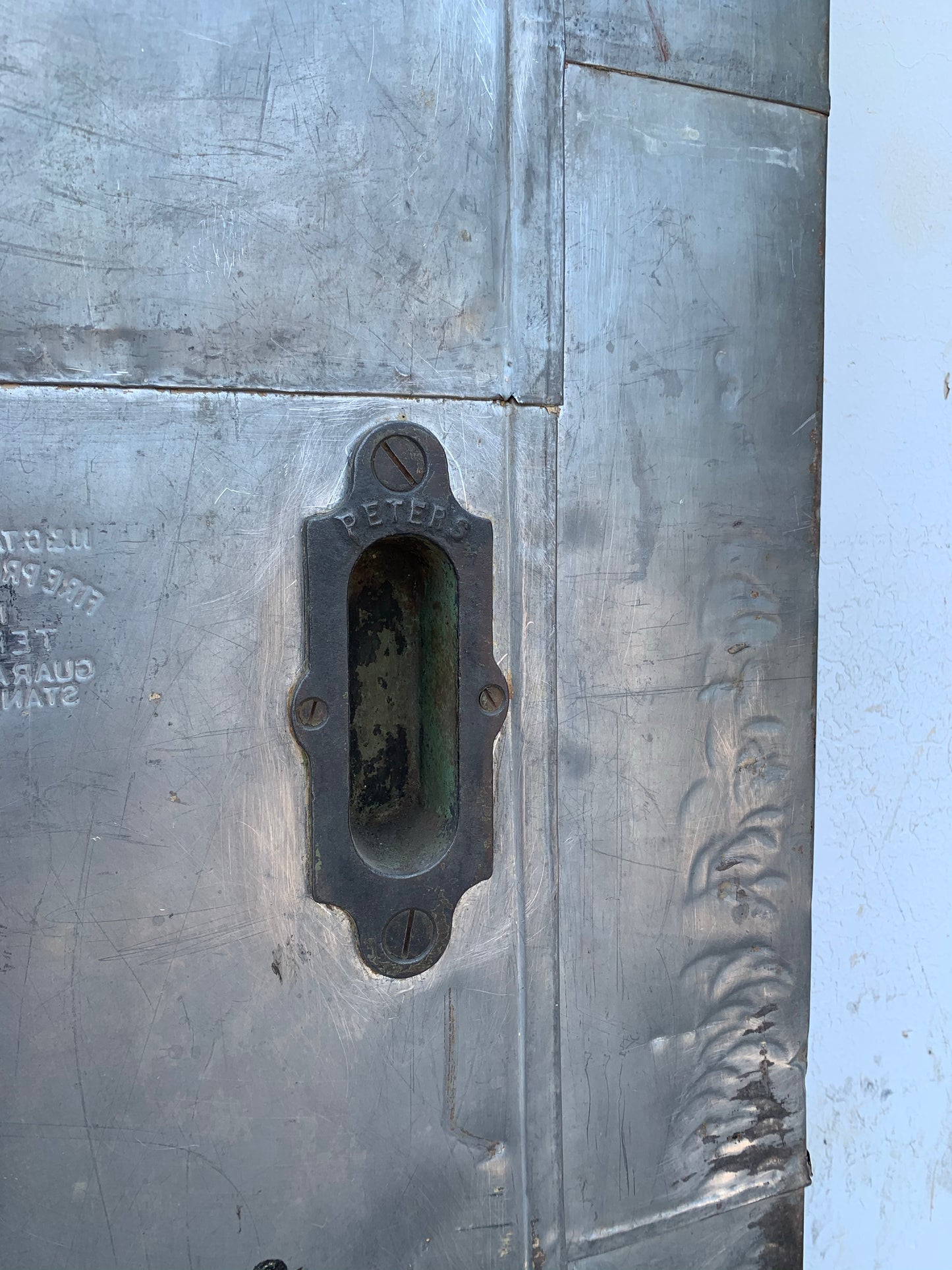 Industrial Metal Fire Single Door with Angled Top