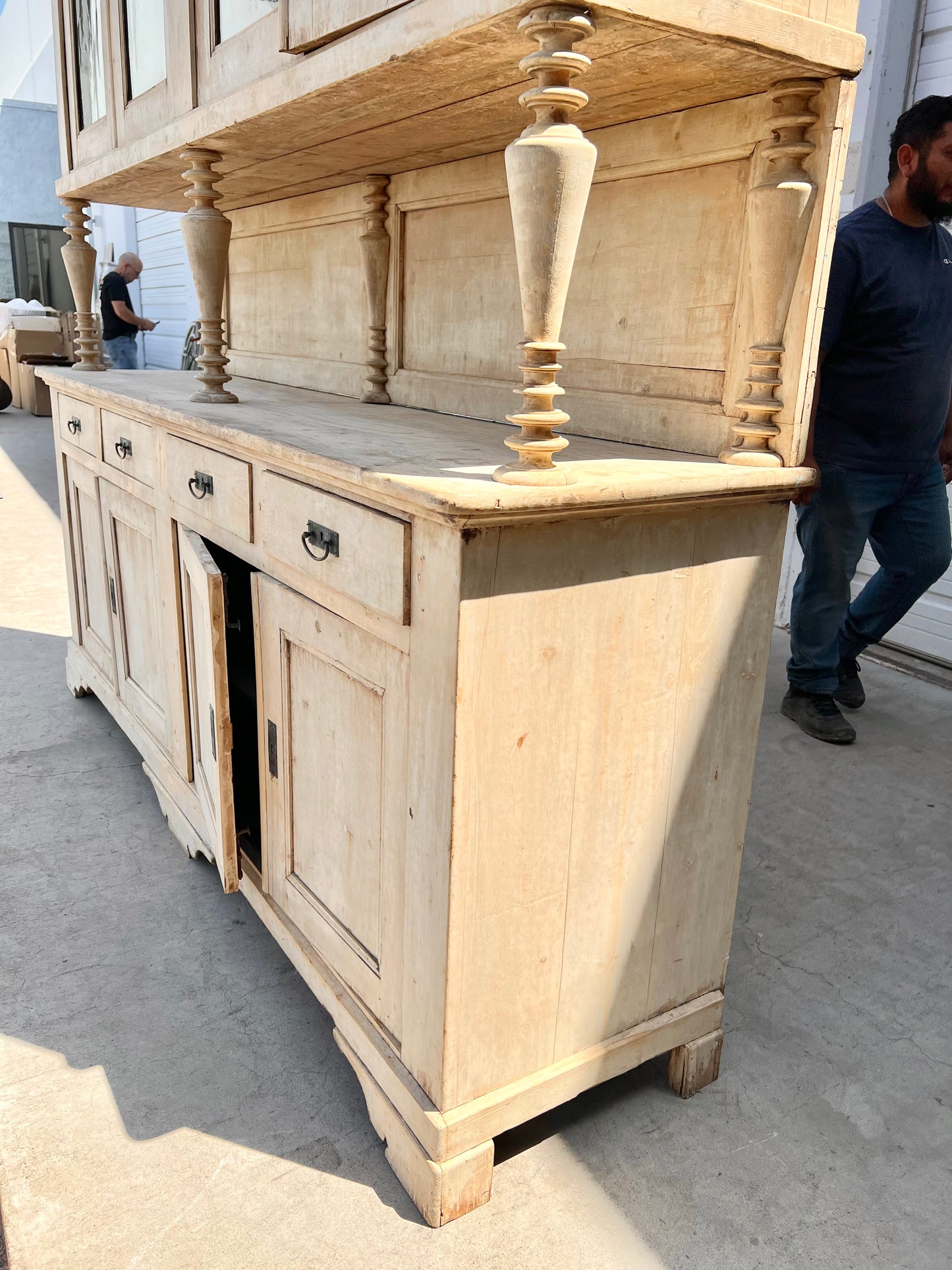 Painted French Antique Hutch / Cabinet