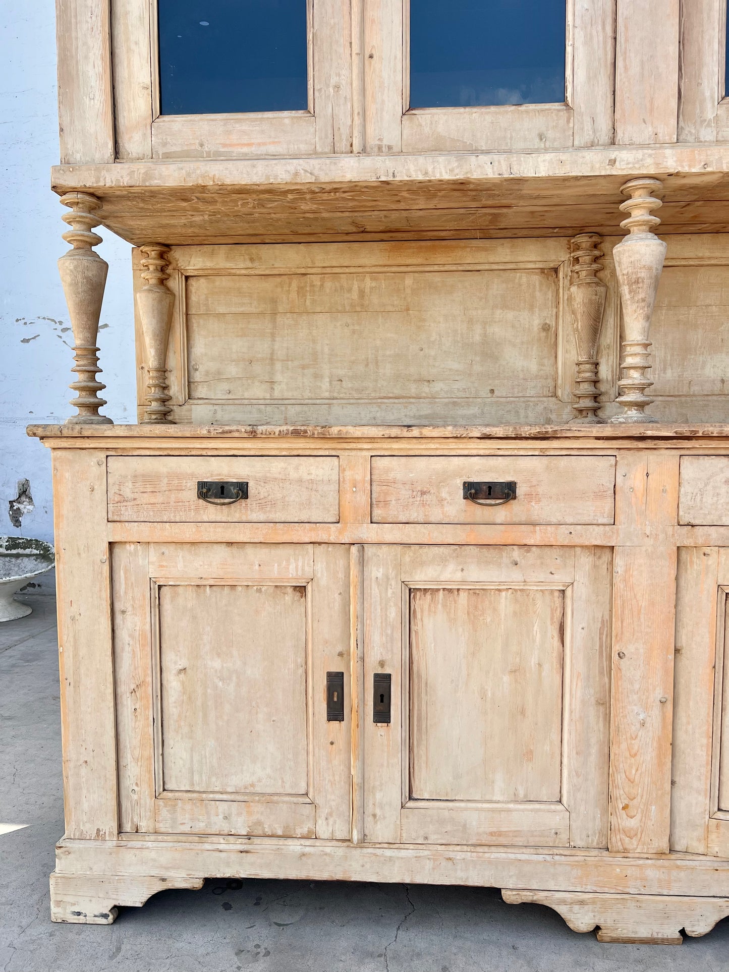 Painted French Antique Hutch / Cabinet