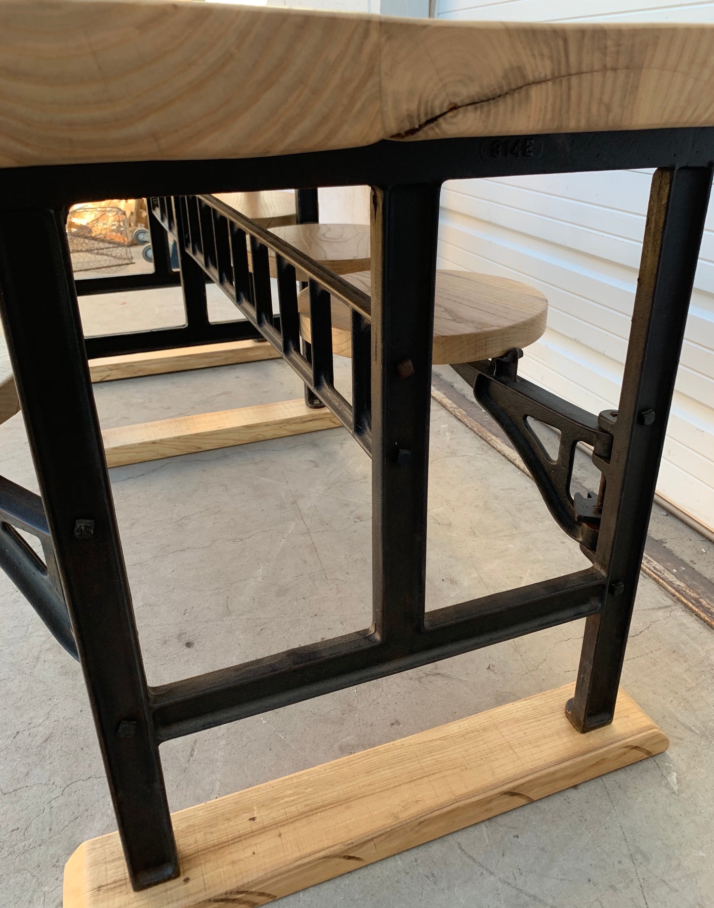 Live Edge Swivel Seat Dining Table