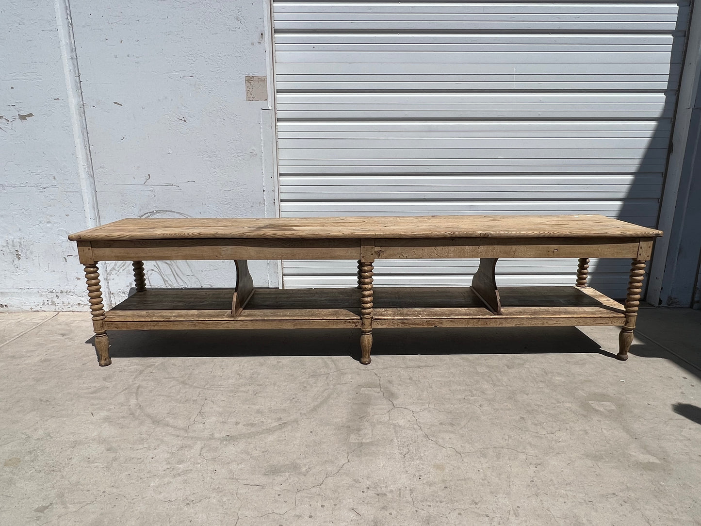 Bleached French Drapery Table