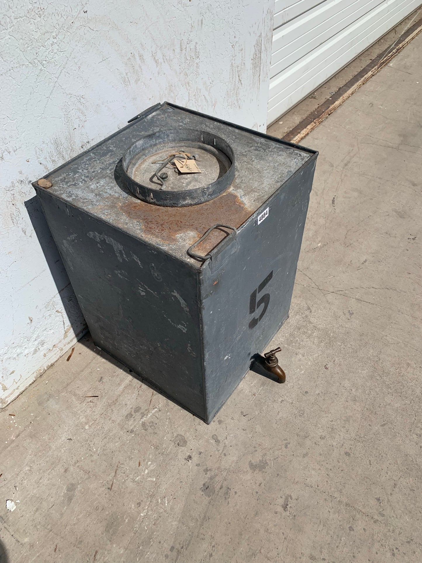 Galvanized Container with Tap