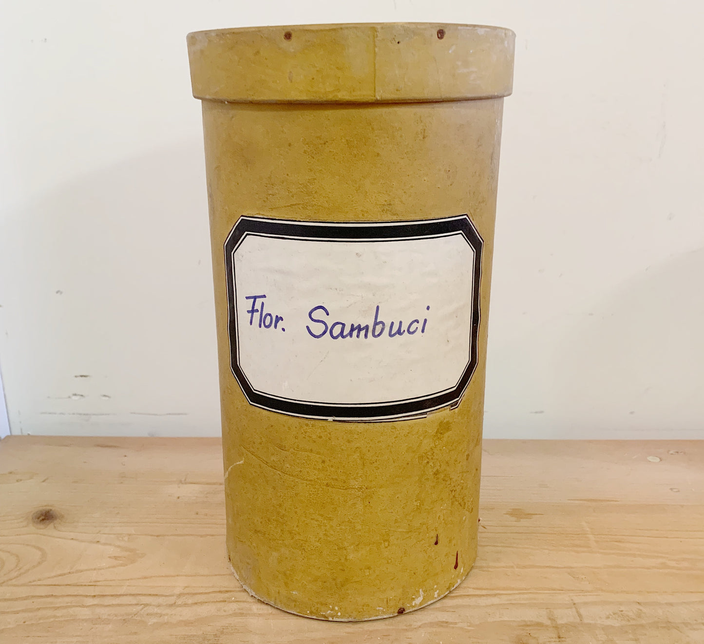 Antique Yellow Herb Canister