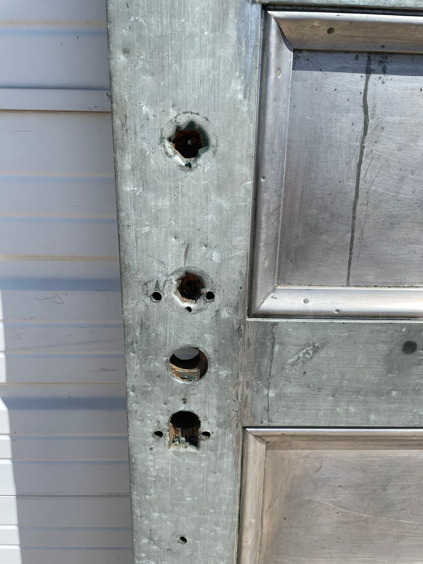 4 Panel 2 Lite Chickenwire Glass Single Metal Fire Door