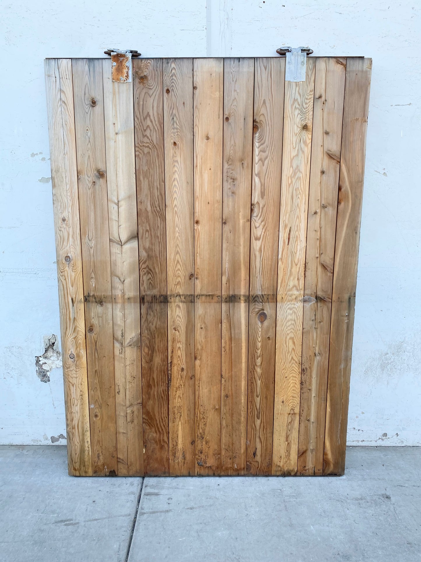 Single Bleached Antique Barn Stall Door