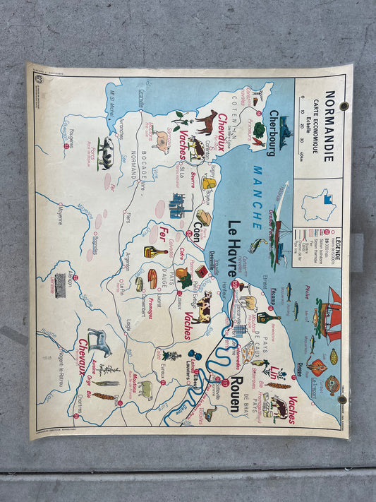 Normandie / Bassin Parisien Double Sided Map