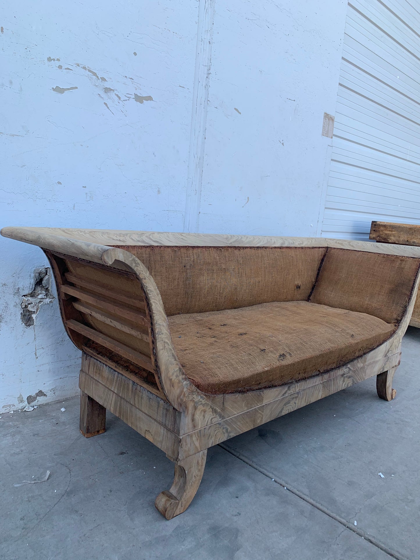 Deconstructed Washed Wood French Sofa
