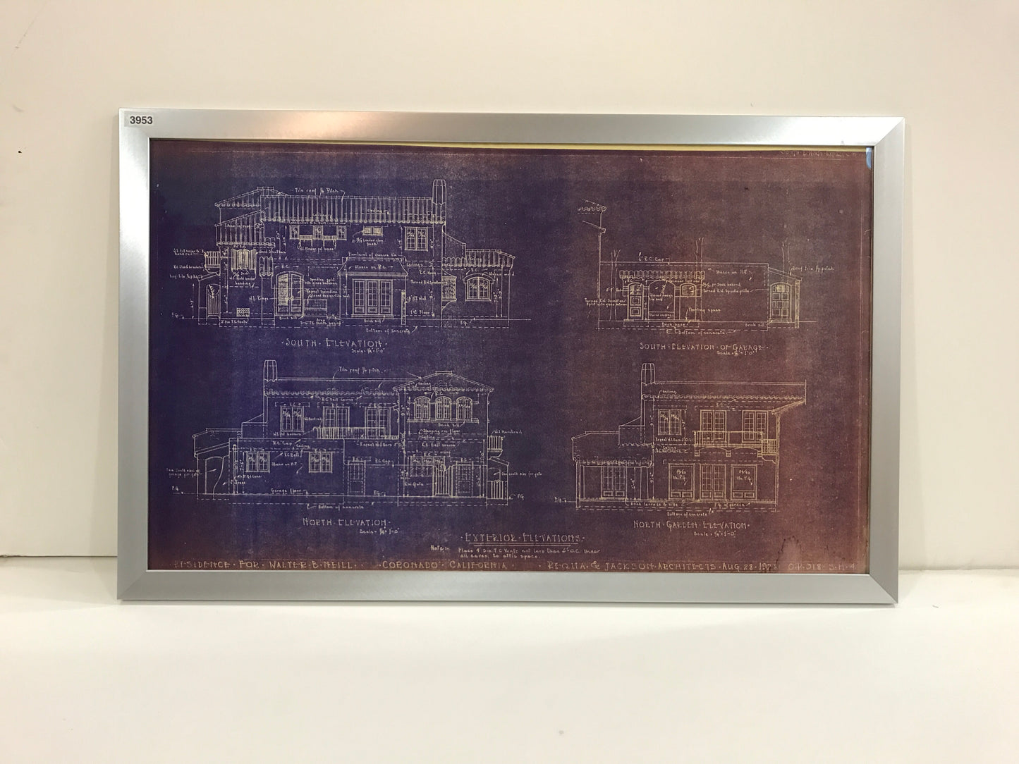 Architectural Blueprint of Coronado Home Art