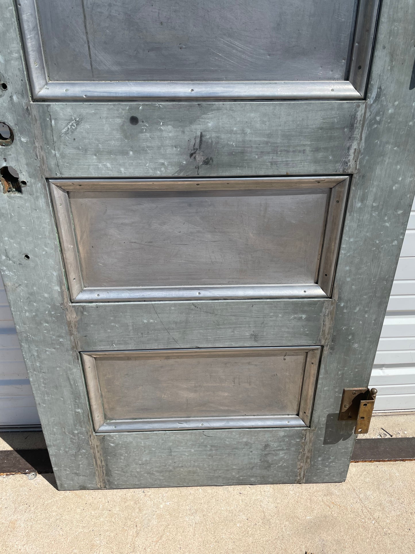 4 Panel 2 Lite Chickenwire Glass Single Metal Fire Door