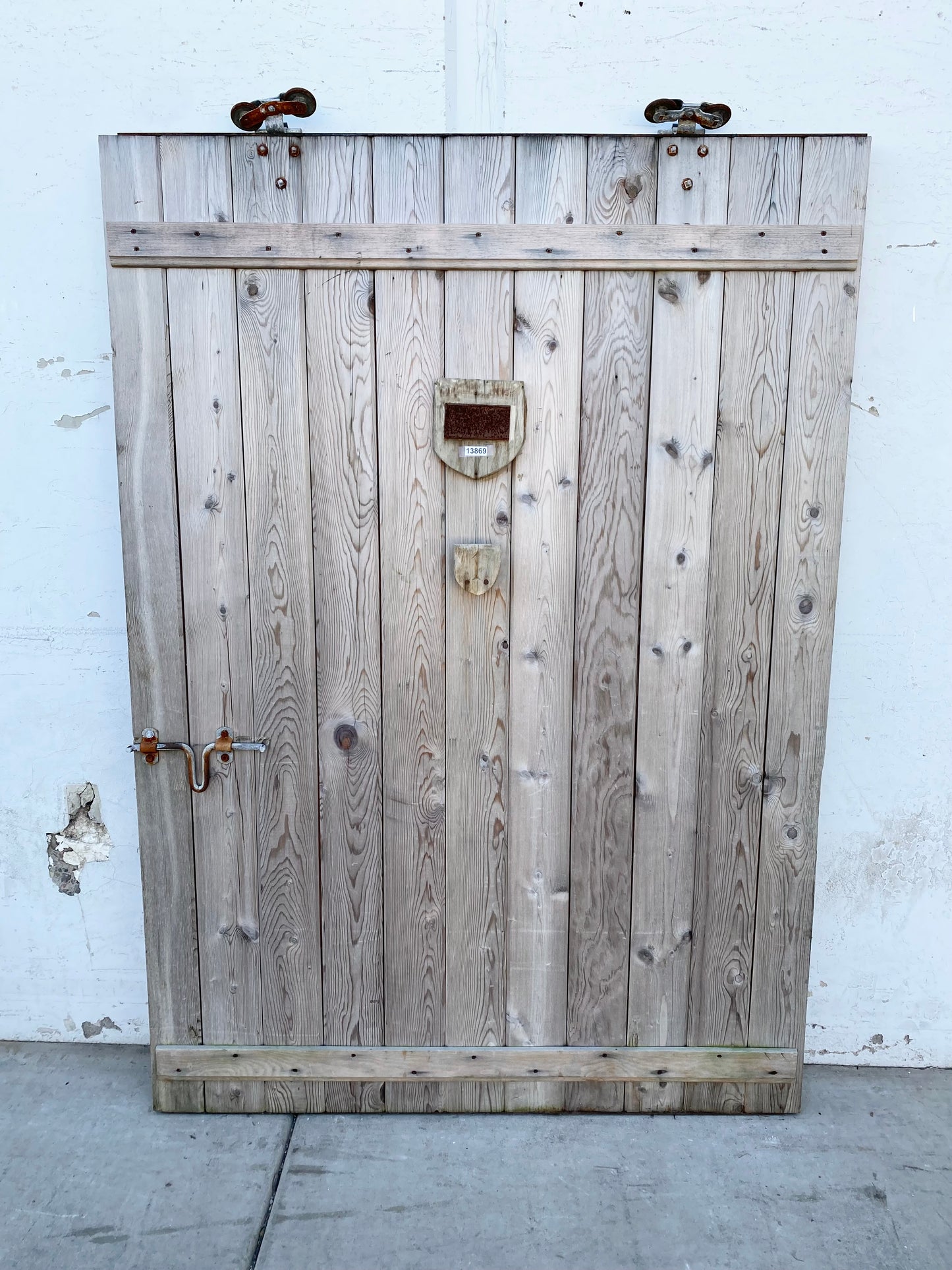 Single Bleached Antique Barn Stall Door