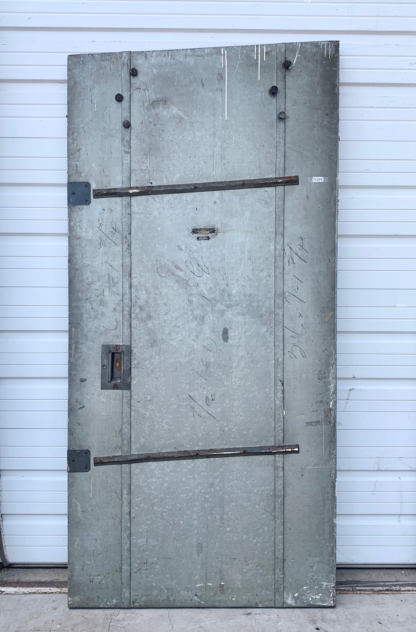 Metal Industrial Fire Single Door with Angled Top