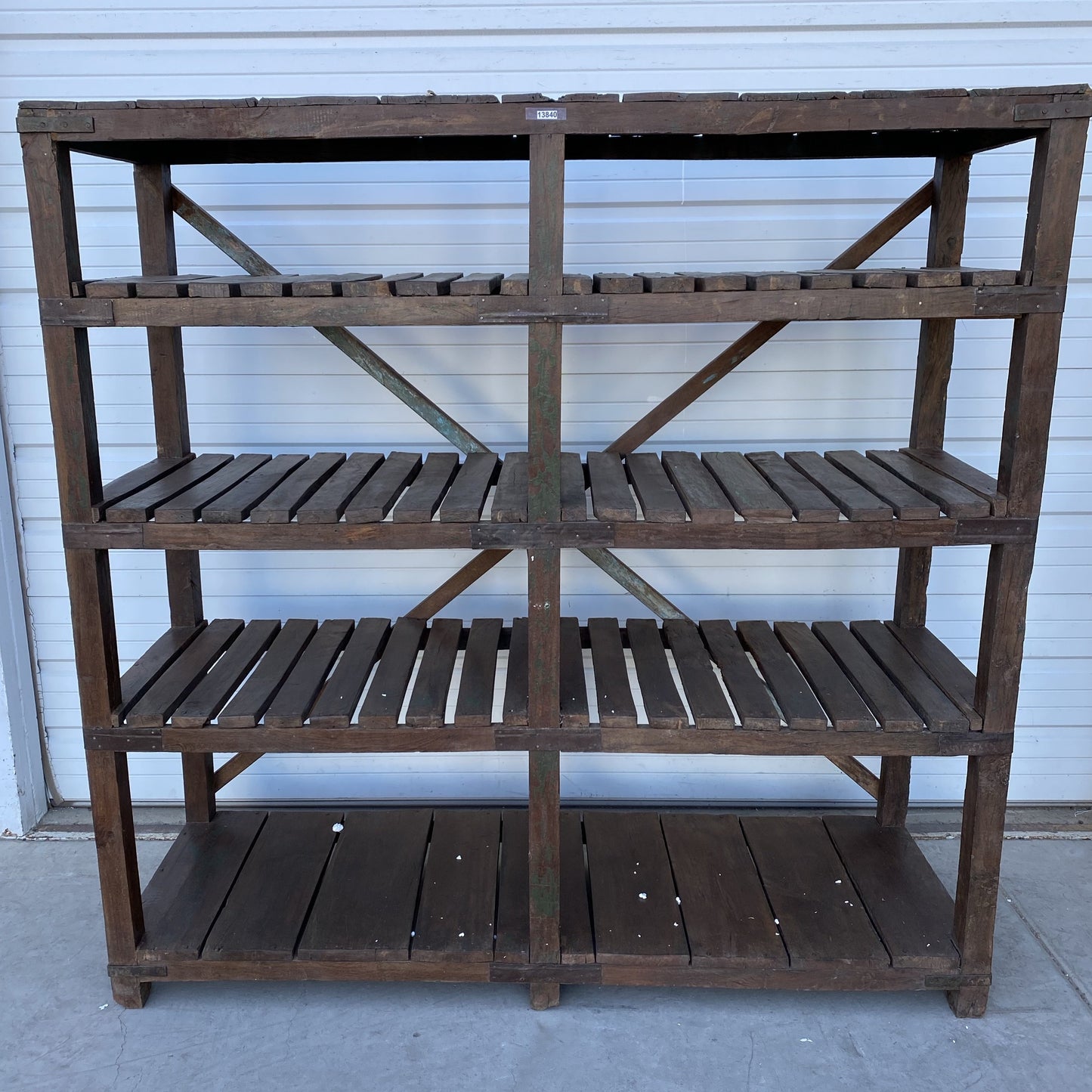 Wood Rack with 4 Shelves