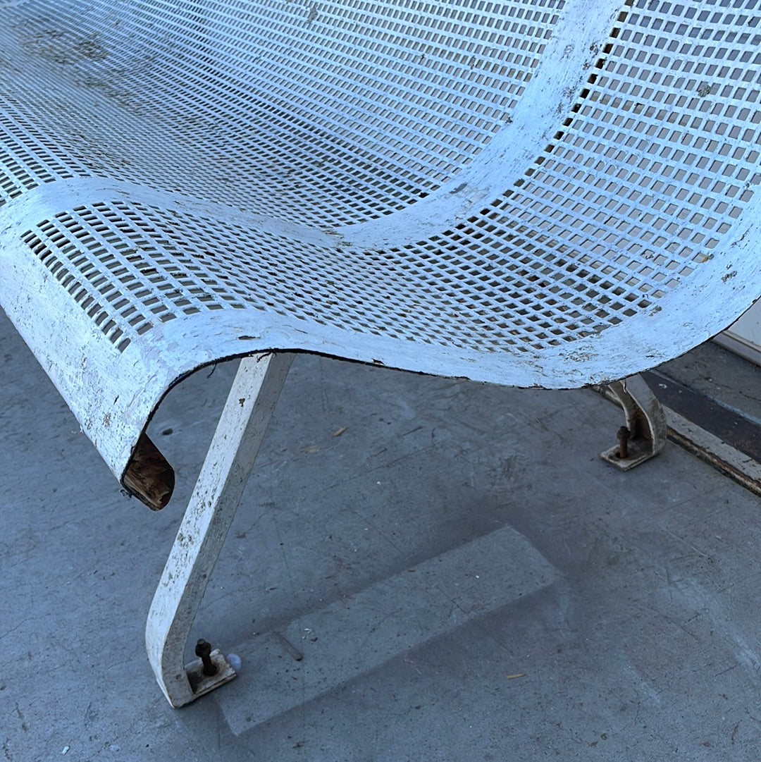 French White Iron Bench