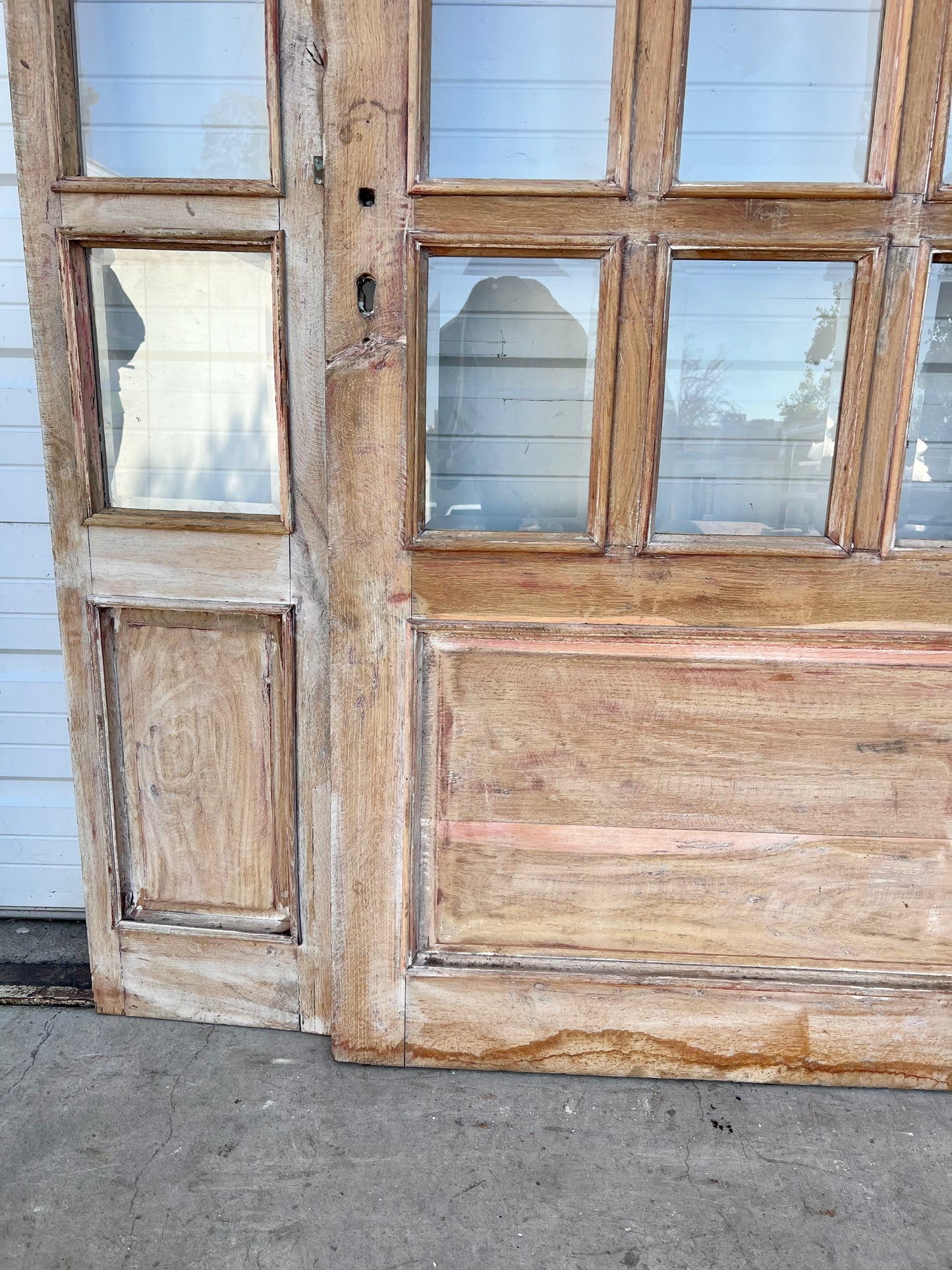 Arched Washed Antique Oak Set of 3 Doors