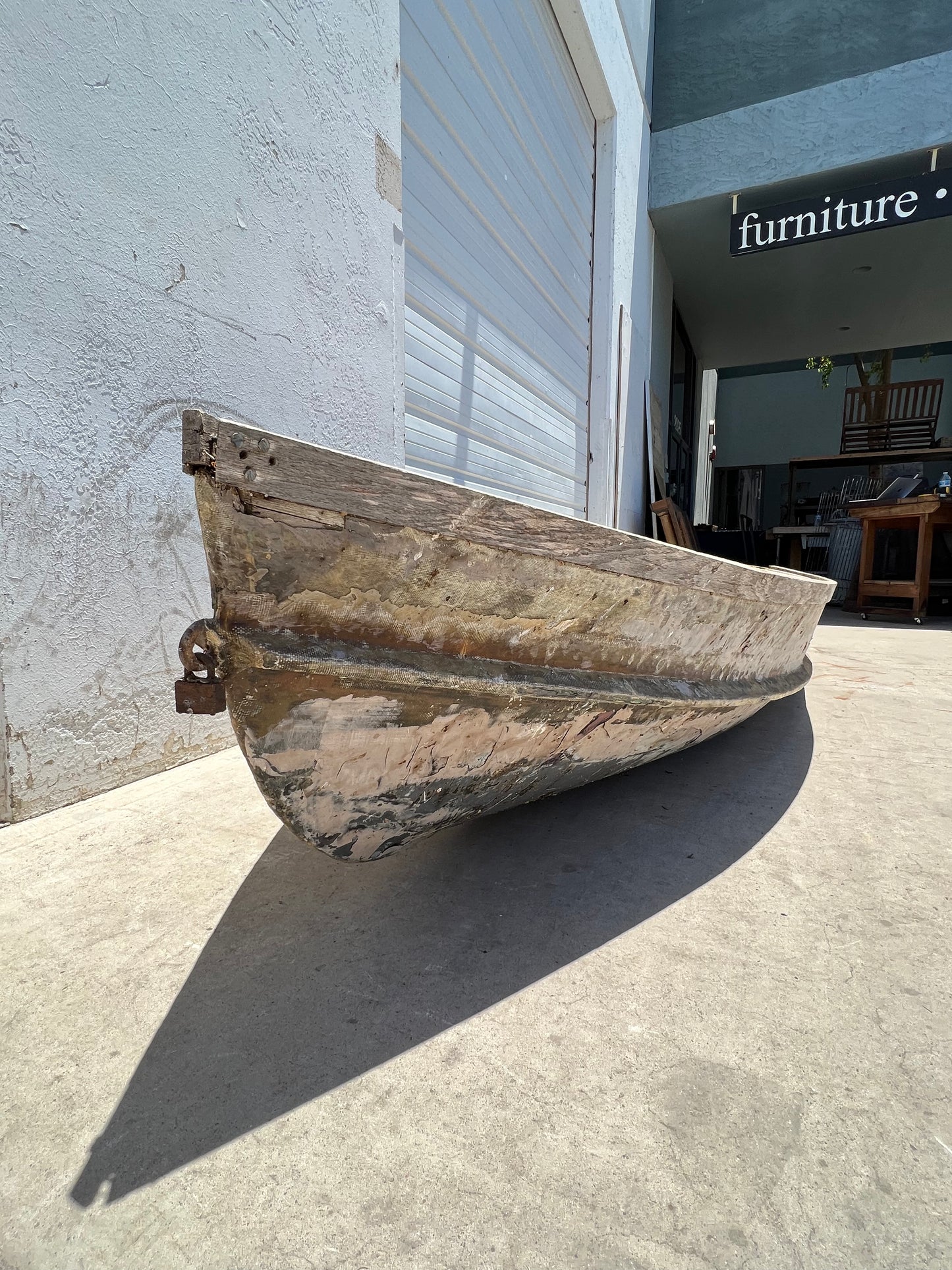 Repurposed Wood Boat Pendant Light