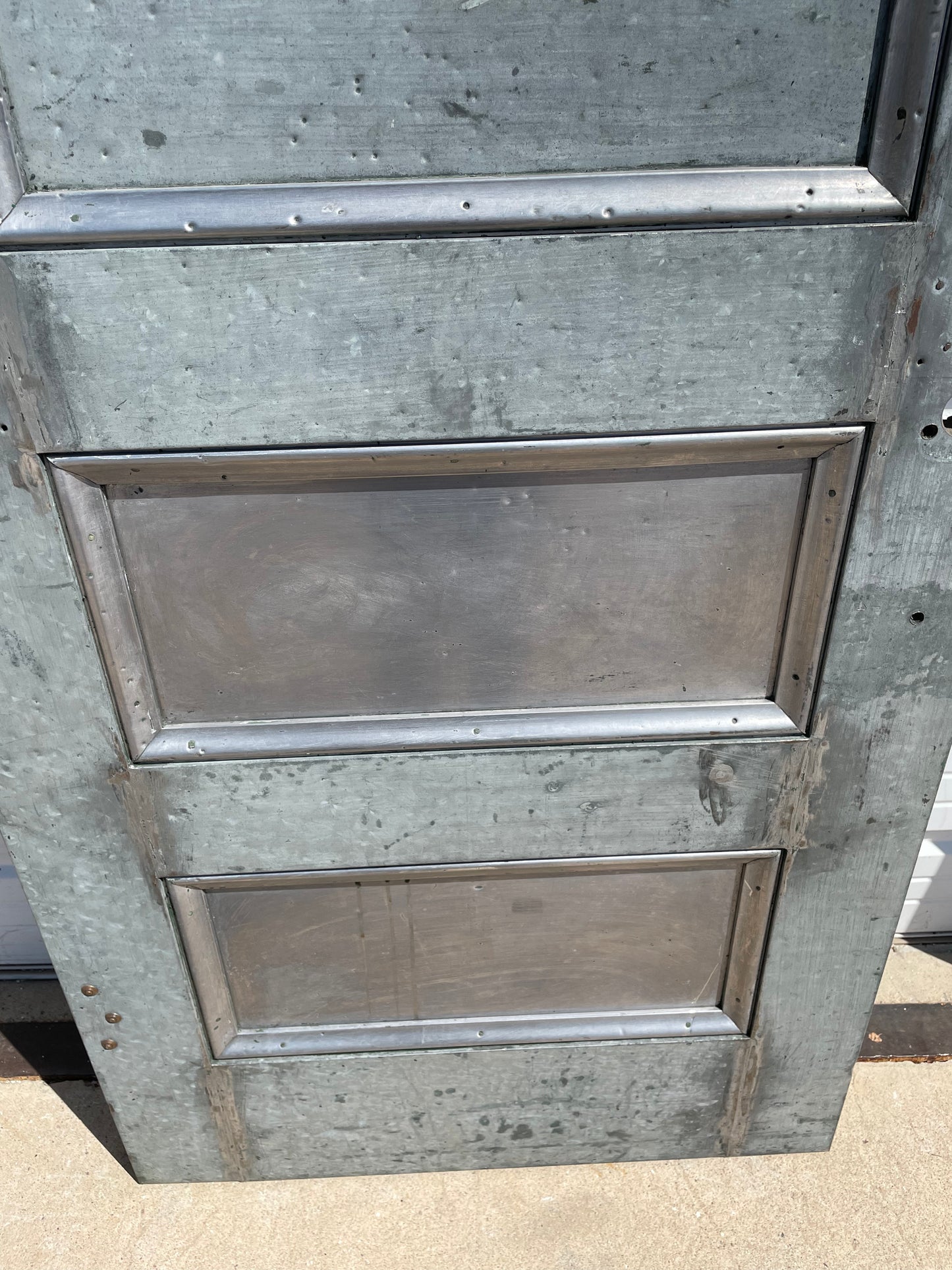4 Panel 2 Lite Chickenwire Glass Single Metal Fire Door