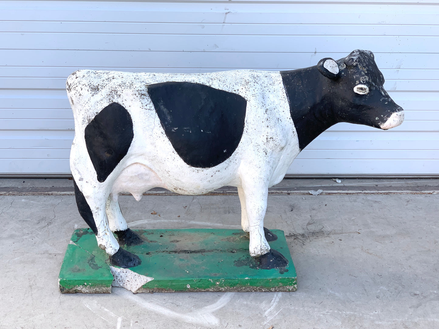 Antique Concrete Cow Statue