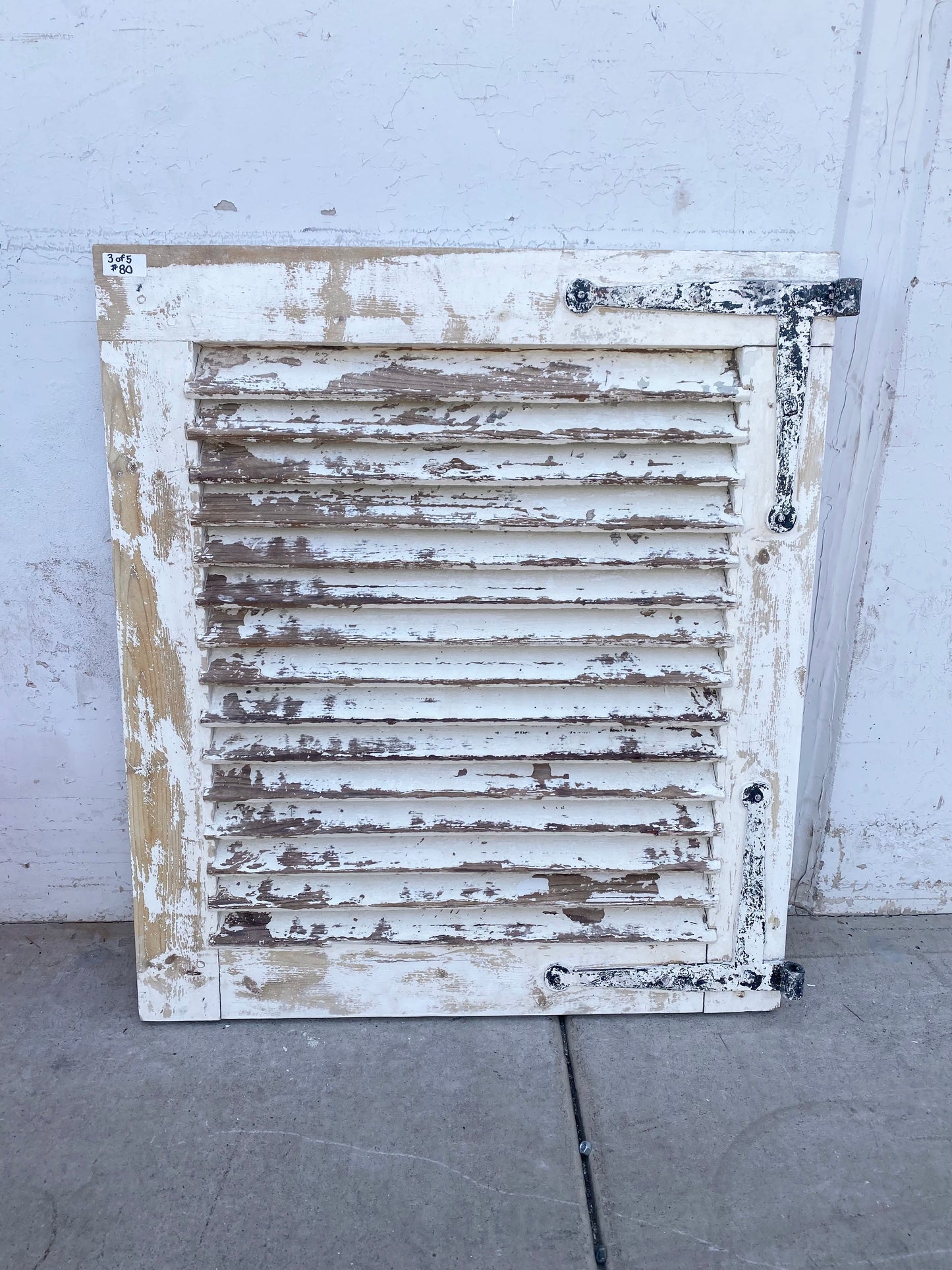 Single White Painted Shutter