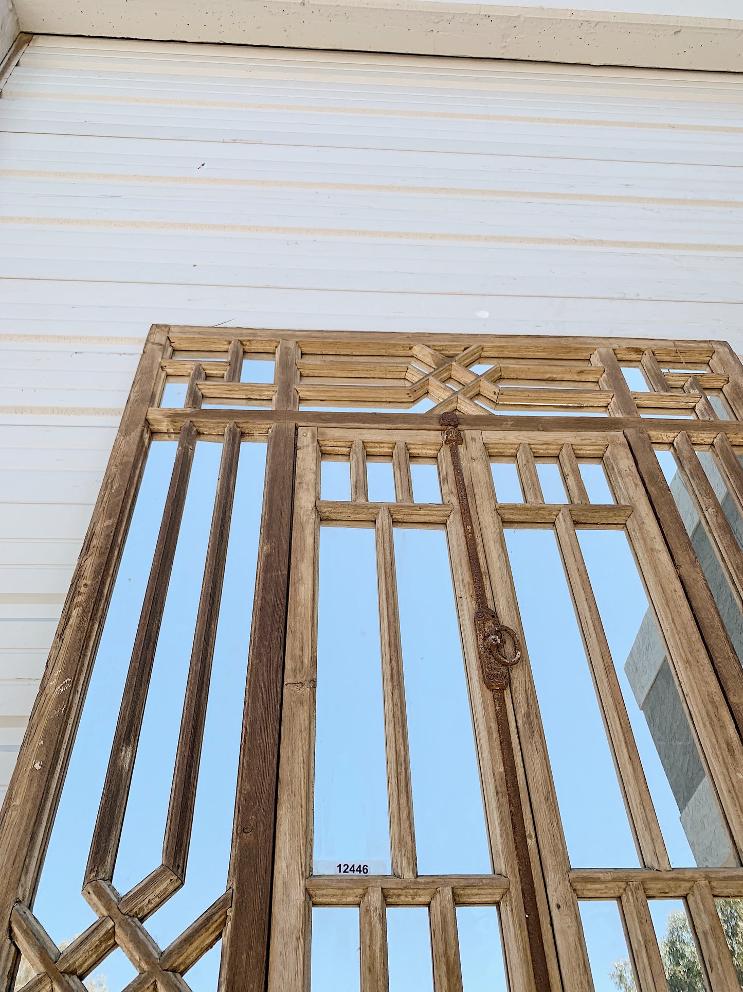 Repurposed Paneled Mirrored Rectangle Window