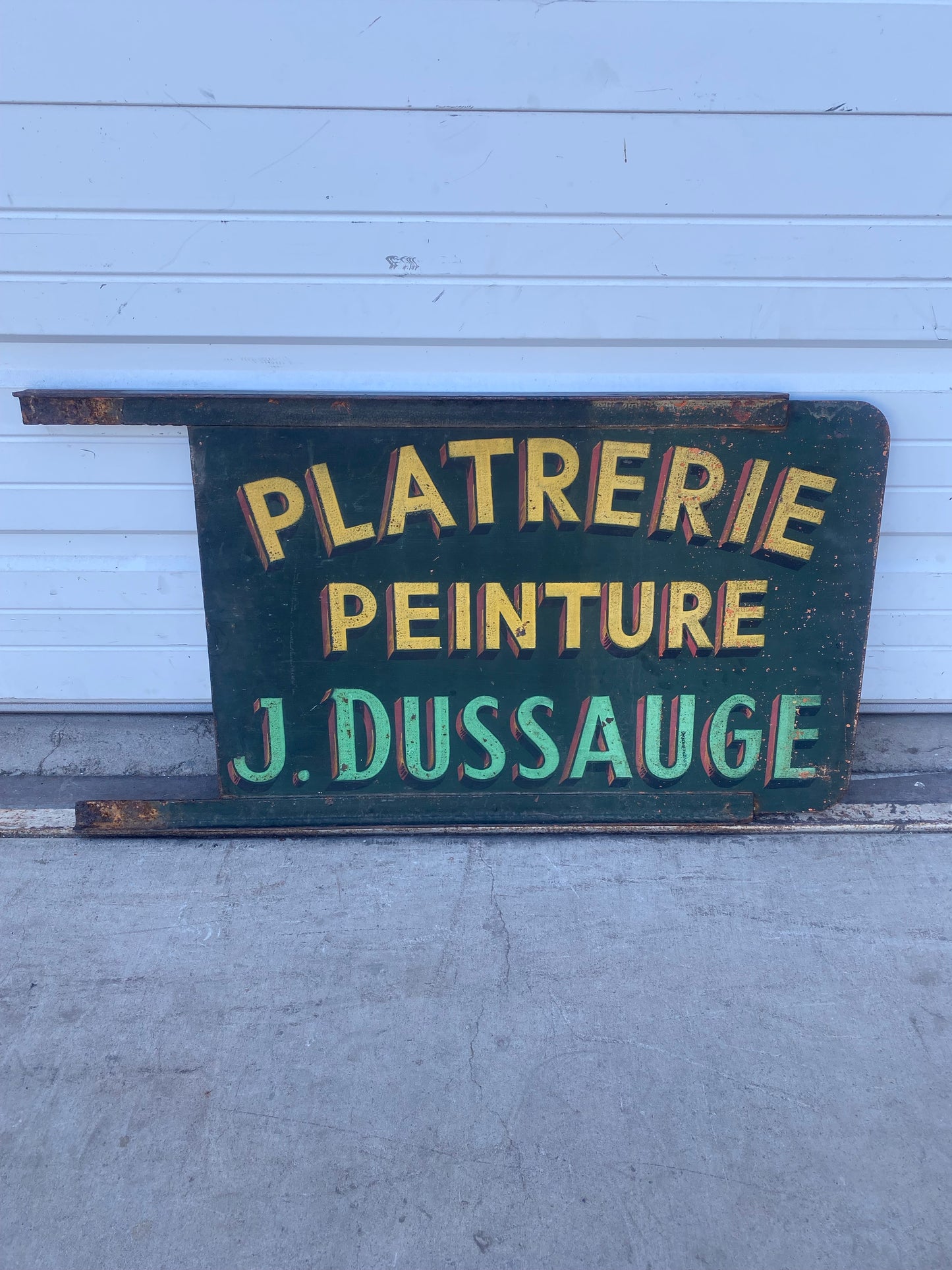 "Platrerie Peinture" Metal Double-sided Store Sign