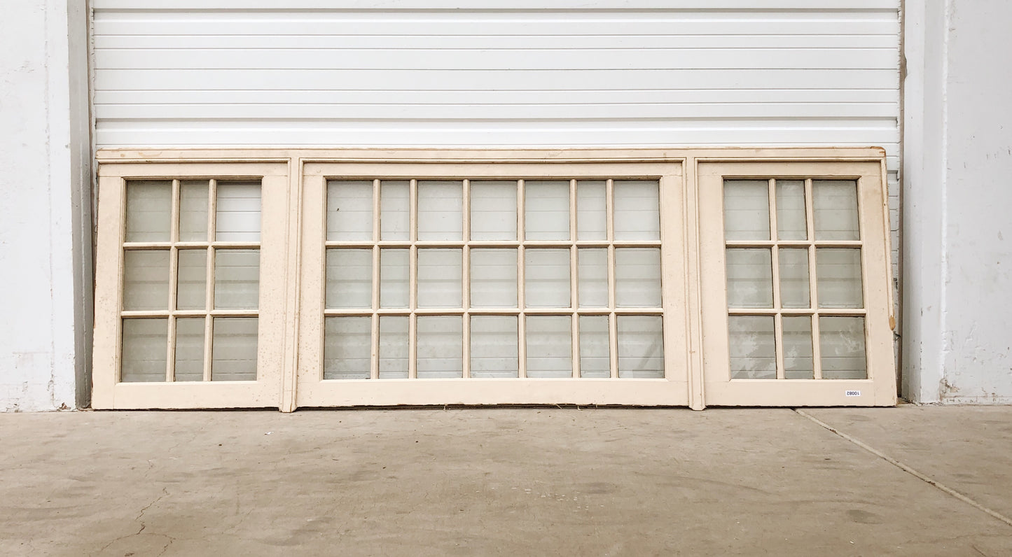 Rectangle Beveled Glass Transom Window with 36 Panes
