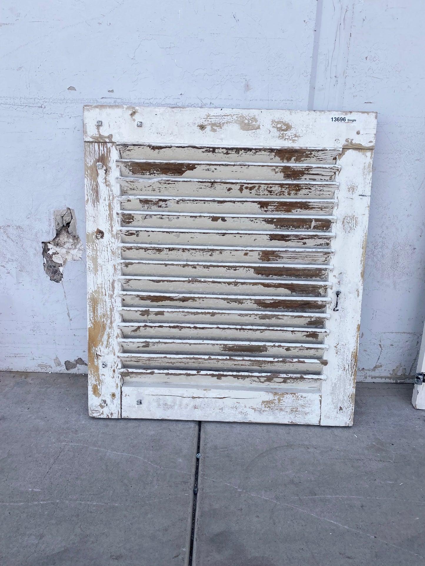 Single White Painted Shutter