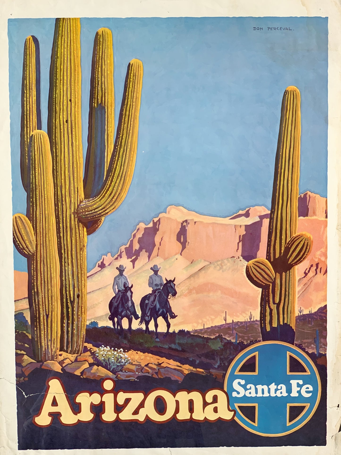 “Arizona” Santa Fe Railroad Framed Poster/Art